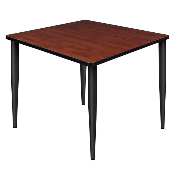 Regency Kahlo Square & Round Tables, 36 W, 36 L, 29 H, Wood, Metal Top, Cherry TPL3636CHBK - main